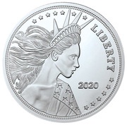 1 Dollar - Elizabeth II Flowing Hair Dollar, Cook Islands, 2020 reverse image