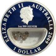 1 Dollar - Elizabeth II 4th Portrait - Treasures of Australia - Diamonds obverse image