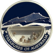 1 Dollar - Elizabeth II 4th Portrait - Treasures of Australia - Diamonds, Australia, 2009 reverse image
