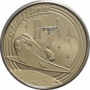 1 Dollar - Elizabeth II 4th Portrait - Shuttles, Australia, 2009 reverse image