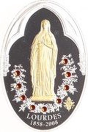 5 Dollars - Elizabeth II Lourdes, Cook Islands, 2008 reverse image