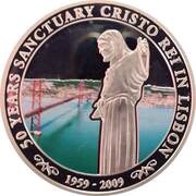 5 Dollars - Elizabeth II Cristo Rei, Cook Islands, 2009 reverse image