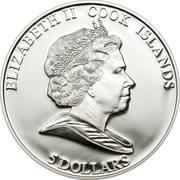 5 Dollars - Elizabeth II Terminator 2; walking through flames obverse image