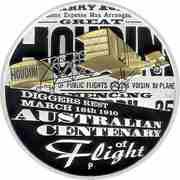 1 Dollar - Elizabeth II 4th Portrait - Australian Centenary of Flight, Australia, 2010 reverse image