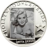 5 Dollars - Elizabeth II Anita Ekberg, Cook Islands, 2012 reverse image