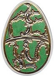 5 Dollars - Elizabeth II Egg in Olive, Cook Islands, 2013 reverse image