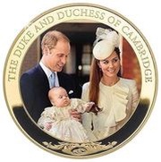 5 Dollars - Elizabeth II Prince George, Cook Islands, 2013 reverse image
