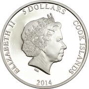5 Dollars - Elizabeth II Wolf and Caribou obverse image