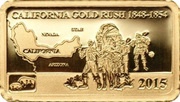 5 Dollars - Elizabeth II Californian Gold Rush, Cook Islands, 2015 reverse image