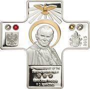 5 Dollars - Elizabeth II Death of Pope John Paul II, Cook Islands, 2015 reverse image