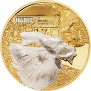 5 Dollars - Elizabeth II Fighting Fish, Cook Islands, 2016 reverse image