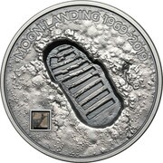 5 Dollars - Elizabeth II Moon Landing, Cook Islands, 2019 reverse image