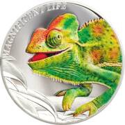 5 Dollars - Elizabeth II Chameleon, Cook Islands, 2020 reverse image
