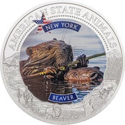 5 Dollars - Elizabeth II Beaver, Cook Islands, 2021 reverse image