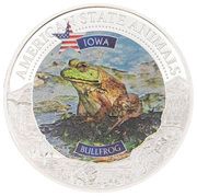 5 Dollars - Elizabeth II Bullfrog, Cook Islands, 2022 reverse image