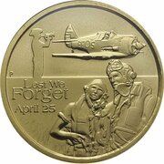 1 Dollar - Elizabeth II 4th Portrait - Lest We Forget - RAAF, Australia, 2011 reverse image