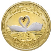 10 Dollars - Elizabeth II White Swans, Cook Islands, 2008 reverse image