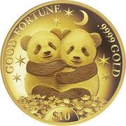 10 Dollars - Elizabeth II Good Fortune, Cook Islands, 2021 reverse image