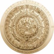 20 Dollars - Elizabeth II Aztec Calendar, gilded, Cook Islands, 2018 reverse image
