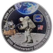 40 Dollars - Elizabeth II Moonlanding, Cook Islands, 2019 reverse image