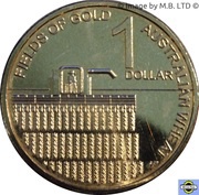 1 Dollar - Elizabeth II 4th Portrait - Australian Wheat Fields of Gold reverse image