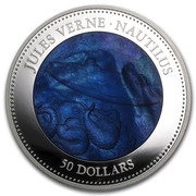 50 Dollars - Elizabeth II Nautilus, Cook Islands, 2014 reverse image