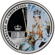 1 Dollar - Elizabeth II 4th Portrait - Queen Elizabeth II 60th Anniversary of Coronation, Australia, 2013 reverse image