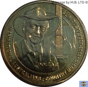 1 Dollar - Elizabeth II 4th Portrait - Inspirational Australians - Slim Dusty, Australia, 2013 reverse image