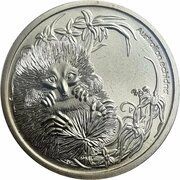 1 Dollar - Elizabeth II 4th Portrait - Bush Babies - Echidna, Australia, 2013 reverse image