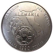 1 Peso Italian Map, Cuba, 1990 reverse image