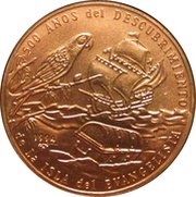 1 Peso Discovery of Evangelista Island, Cuba, 1994 reverse image