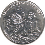 1 Peso Cuban Tobacco - Cu-Ni issue, Cuba, 2005 reverse image
