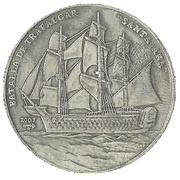1 Peso Battle of Trafalgar, Cuba, 2007 reverse image