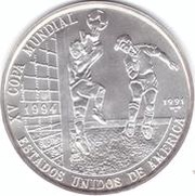 5 Pesos XV World Soccer Cup USA '94, Cuba, 1991 reverse image