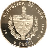 5 Pesos Expo 2000 - Philadelphia obverse image