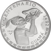 10 Pesos Guama, Cuba, 1992 reverse image