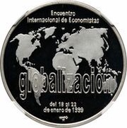 10 Pesos I International Economists Meeting - Globalization, Cuba, 1999 reverse image