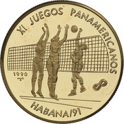 50 Pesos Volleyball reverse image