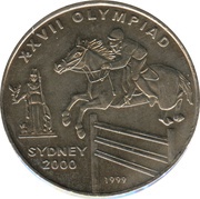 50 Afghanis Sydney Olympiad, Afghanistan, 1999 reverse image