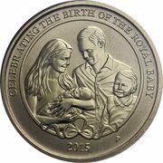 1 Dollar - Elizabeth II 4th Portrait - Birth HRH Princess Charlotte, Australia, 2015 reverse image