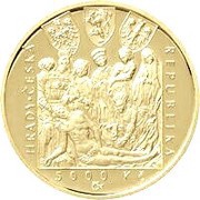 5000 Korun Zvíkov Castle obverse image
