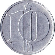 10 Haléřů reverse image