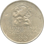100 Korun Death of Josef Mánes obverse image