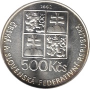 500 Korun Jan Ámos Komenský obverse image