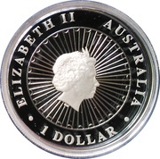 1 Dollar - Elizabeth II 4th Portrait - Opal Ghost Bat obverse image