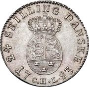 24 Skilling Dansk - Christian VII, Denmark, 1778-1783 reverse image