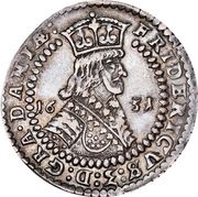 ½ Krone - Frederik III obverse image