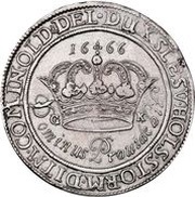 1 Krone - Frederik III, Denmark, 1666 reverse image