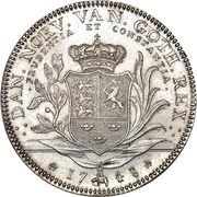 1 Krone - Frederik V Type 3, Denmark, 1748 reverse image