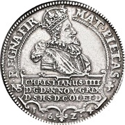 1 Speciedaler - Christian IV Bust type I; Ornate provincial shields obverse image